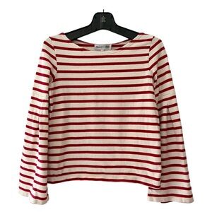 Madewell x Armor Lux Flare Sleeve Red Striped French Sailor Tee Size Small